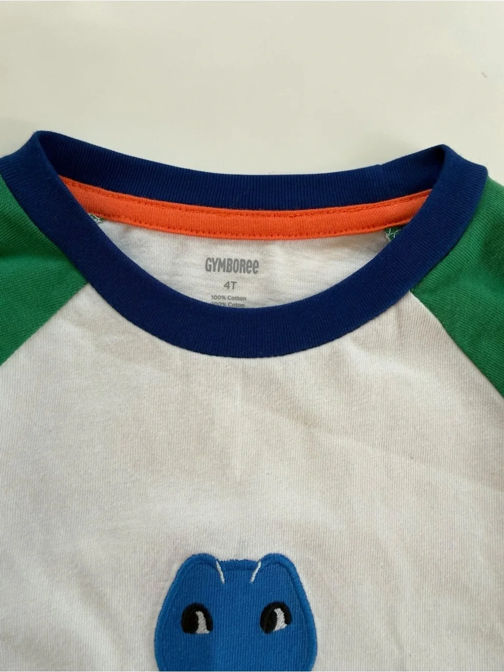 GYMBOREE NWOT Colorful Embroidered Appliqué Lift-a-Flap Dinosaur Shirt